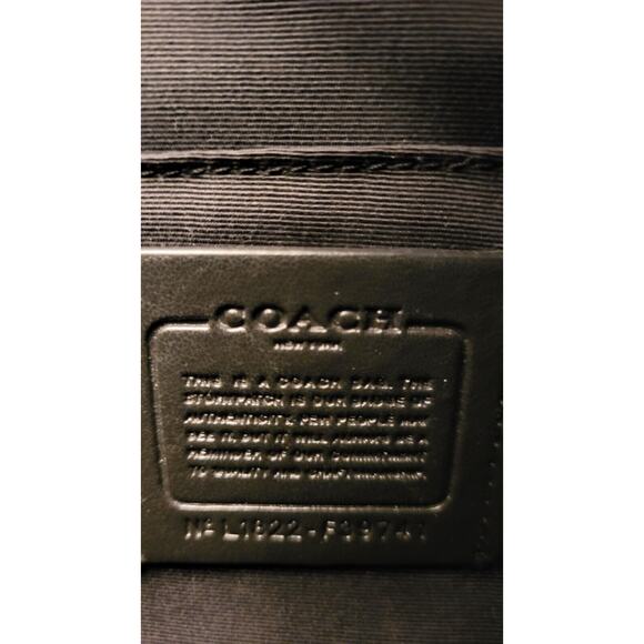 COACH Monogram Signature Brown and Black Bag Purse Satchel L1822-F39747 Women - Picture 8 of 16